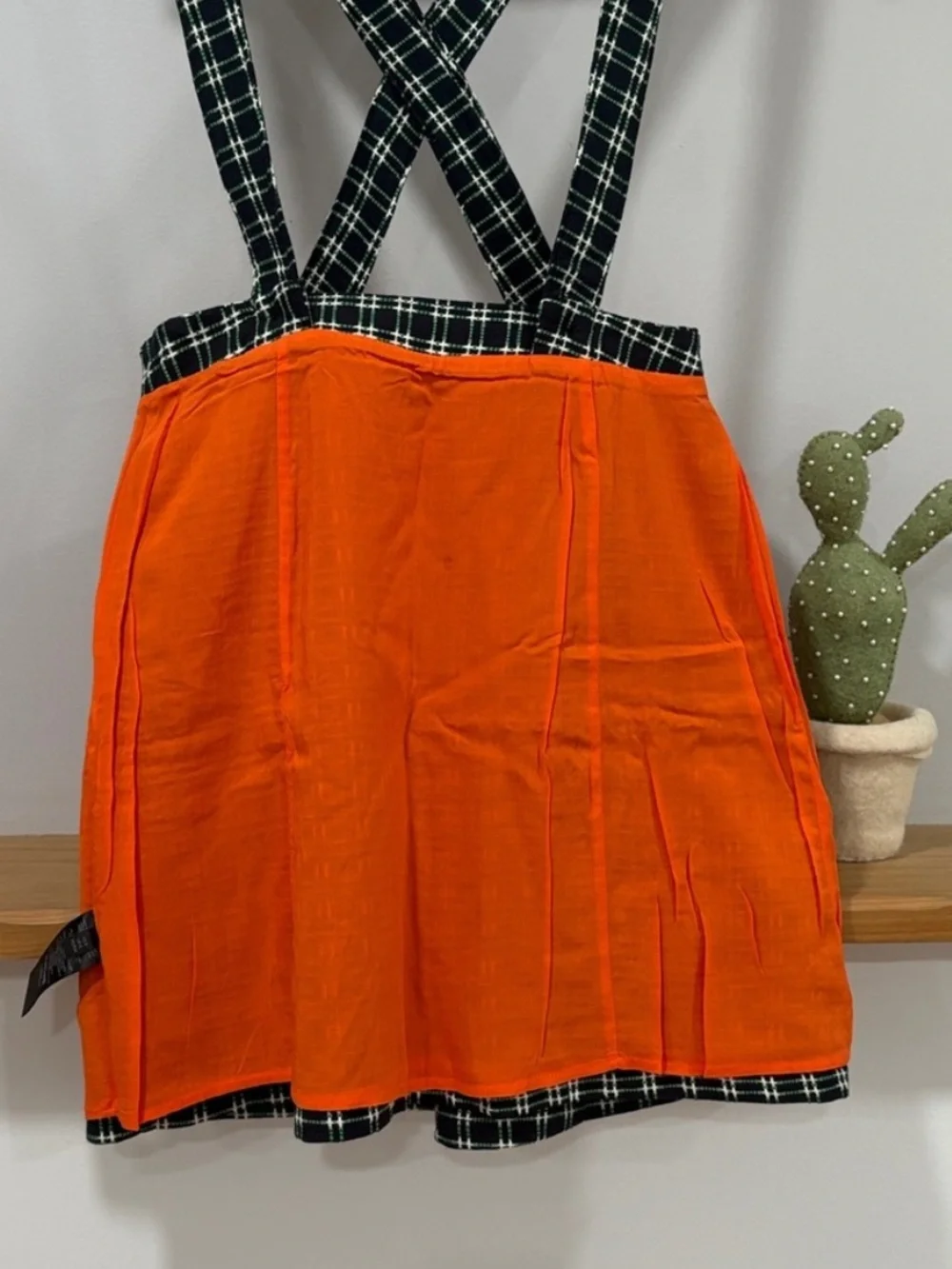 Anthropologie Maeve Plaid Pinafore Mini Skirt, Size 8, NWT